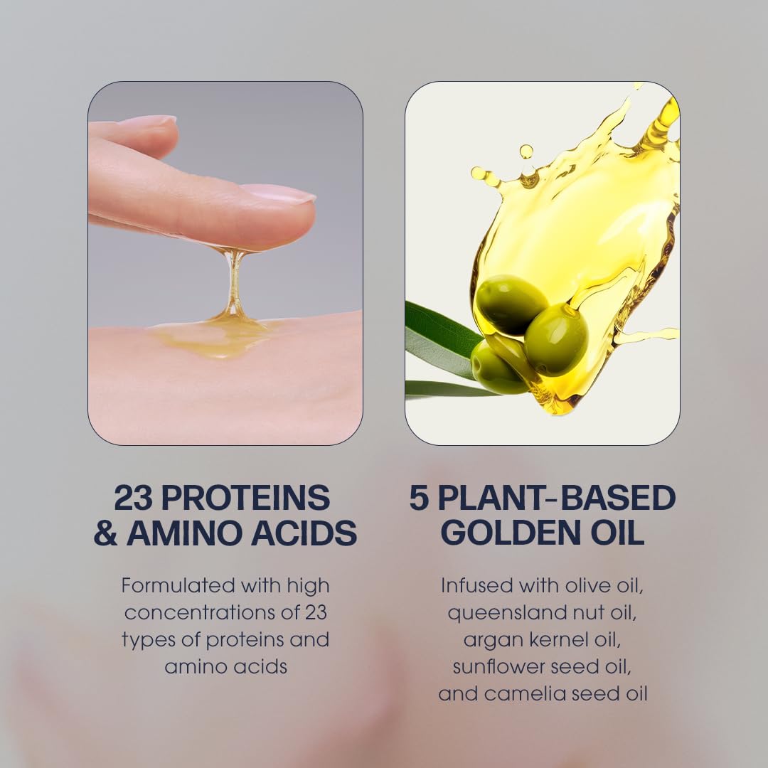 UNOVE Silk Oil Essence Hair Serum 70ml/2.4fl.oz | Nourishing Hair Oil for Dry, Frizzy, and Damaged Hair | Lightweight Smoothing Serum | Frizz Control and Split End Care | Heat Protection