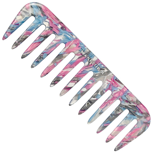 S1 Elegant Wide-Tooth Comb – Lightweight, Travel-Friendly, and Stylish Design for Tangle-Free Hair (Blue Pink)