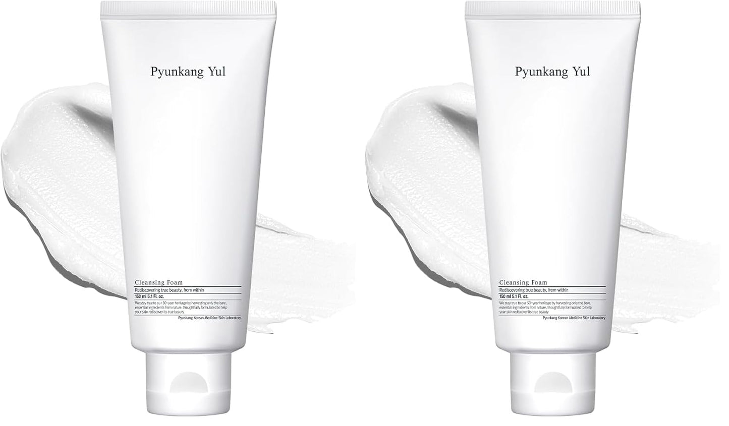 Pyunkang Yul Cleansing Foam - Korean Facial Wash for All Skin Types - Zero-irritation Face Washer extracted from Coconut - Moisturized Skin & Creating Moisture Barrier after Cleansing - 5.1 Fl. Oz