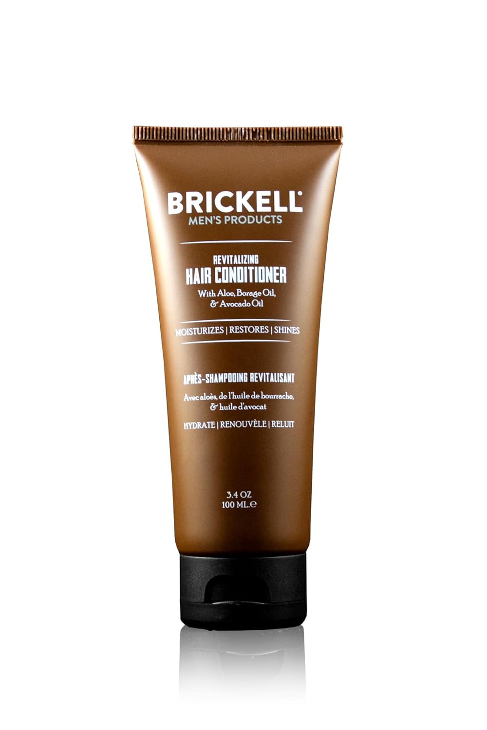Brickell Men's Revitalizing Hair Conditioner for Men, Natural and Organic Nourishing Hair Conditioner, Restores Shine and Moisture, 3.4 Ounce, Scented, New Formula