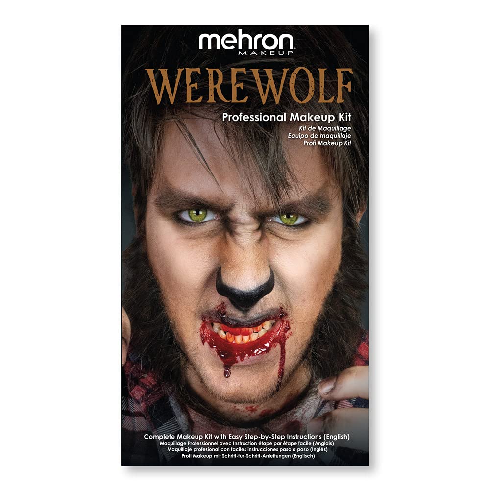 Mehron Makeup Premium Character Kits| Makeup Kits for Halloween & Cosplay| Made in the USA | Complete Kit | Includes all Tools & Instructions on How to Create the Look | (Werewolf)