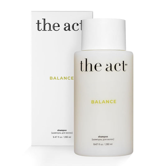 The Act Balance Shampoo for Oily Hair – Anti-Flake & Clarifying Scalp Shampoo – Sulfate-Free, Vegan, Hydrating, pH-Balanced – Moisturizing Clean Beauty – 9.47 Fl Oz