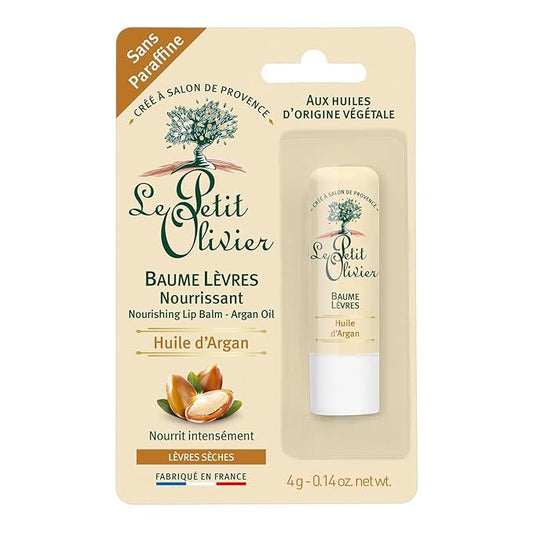 Nourishing Lip Balm Stick - Enriched with Argan Oil - Softens and Smooths Dry Lips - Made with Natural Vegetable Oils - 0.14 oz