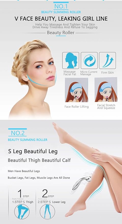 3D Roller Face Massager,Face Sculpting Tool-Facial Massager Lifting Tool Skin Tightening Reduce Puffiness