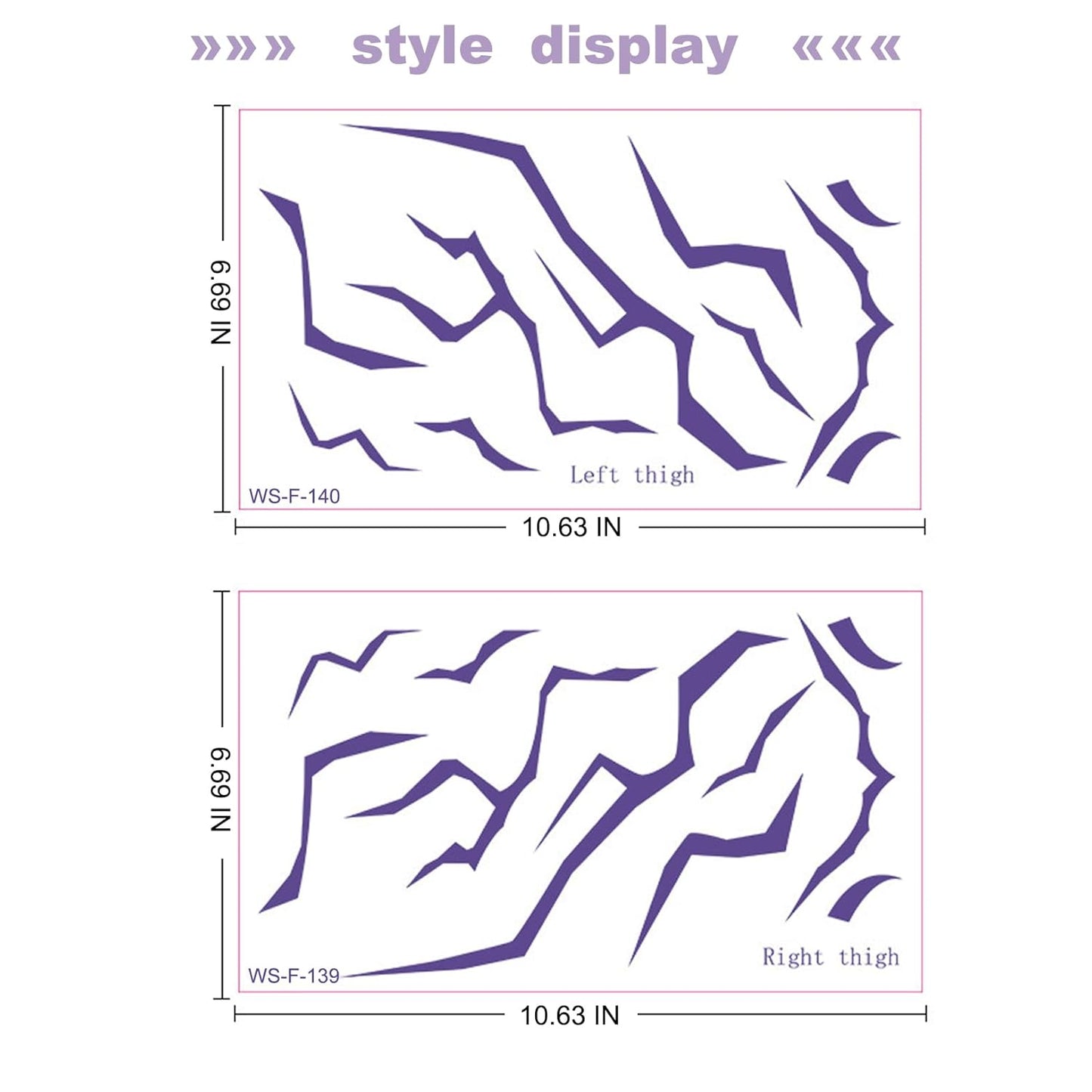 Temporary Tattoos,Cosplay Tattoos Stickers,Cosplay Accessories for Cosplay, Halloween and Party Makeup