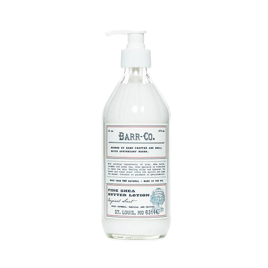 BARR-CO. Original Scent Shea Butter Lotion, Tranquil and Comforting Milky Scent with Oat, Vanilla & Vetiver, Shea Moisturizing Lotion for Sensitive Skin, 16 fl oz