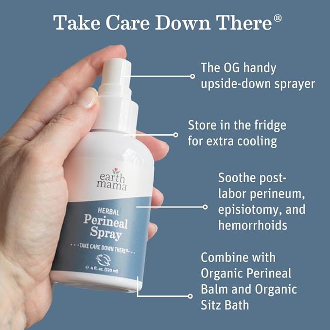 Earth Mama Postpartum Essentials Recovery Gift Set for Mom| Organic Self Care Gifts for Mom, Nipple Butter, Perineal Spray & Balm, Sitz Bath, Milkmaid & Periodic Tea and Booby Tubes, 7-Piece Set