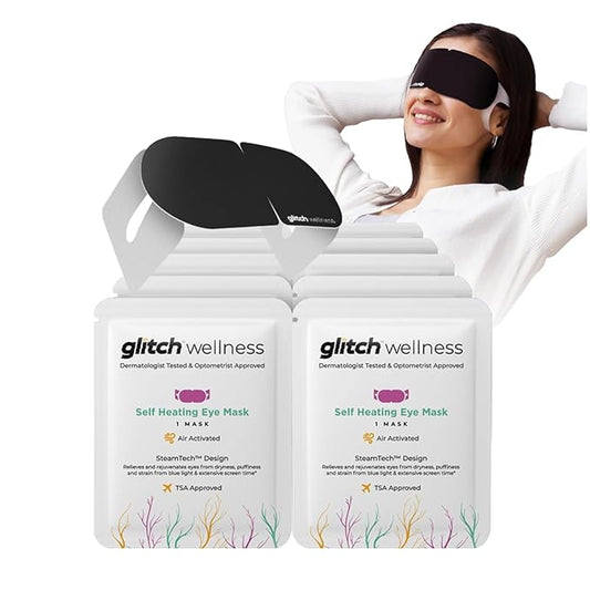 Self Heating Eye Mask - Steam Eye Mask for Dry Eyes, Soothing Relief, Stress Reduction - Disposable Warm Eye Compress Moist Heat