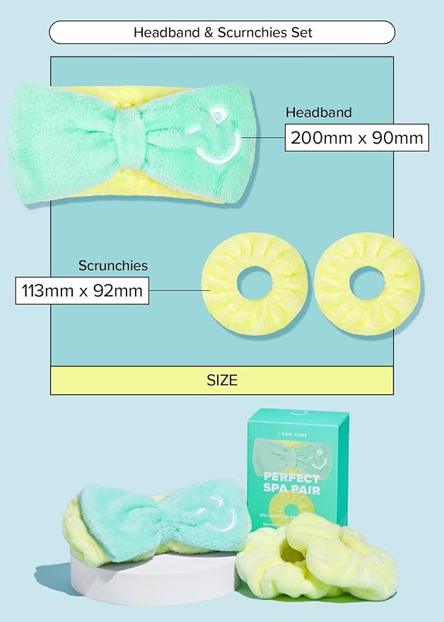 I DEW CARE Hydrogel Eye Patch - Starlit Kitten, 5 EA + Face Wash Headband & Scrunchie Set - Perfect Spa Pair, 1 Count Bundle