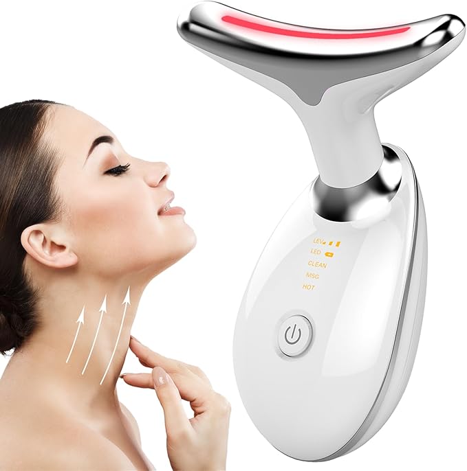 Face Sculpting Tool, Neck and Face Massager, Portable 3 in 1 Facial Device for Daily Skin Care, White