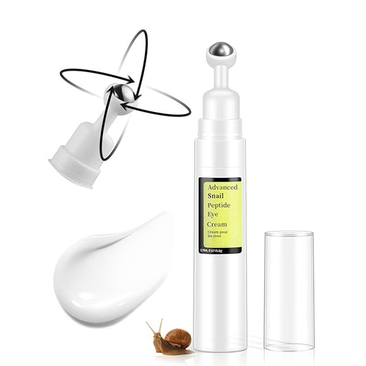 Snail Peptide Eye Cream For Moisturizing, 17 ML Snail Mucin Under Eye Cream With Niacinamide, Hyaluronic Acid For Dark Circles, Puffiness and Fine Lines.