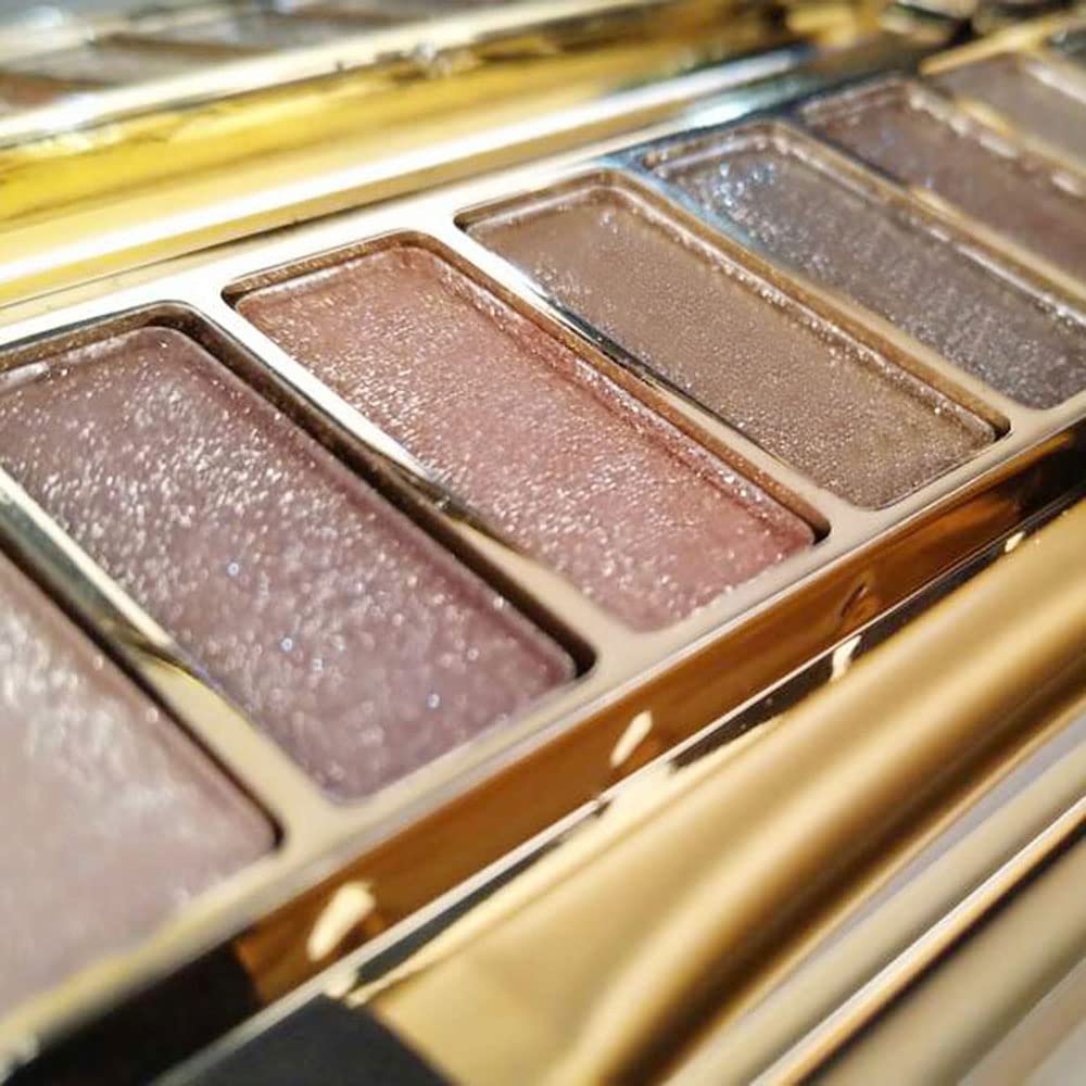 9 Colors Eyeshadow Palette with Brush and Mirror Shimmer Eye Shadow Palette Women Diamond Bright Shining Colorful Makeup Eye Shadow Flash Glitter Make Up Set