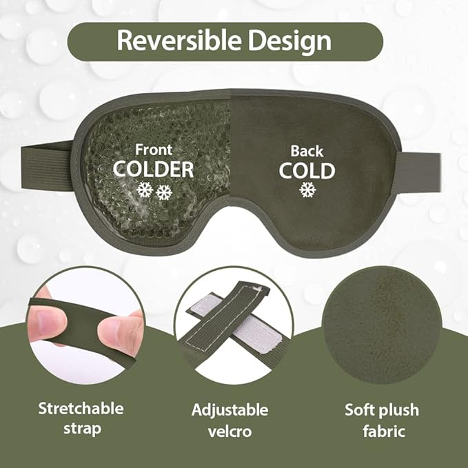 NEWGO Bundle of Gel Cold Eye Mask + Multipurpose Gel Cold Pack