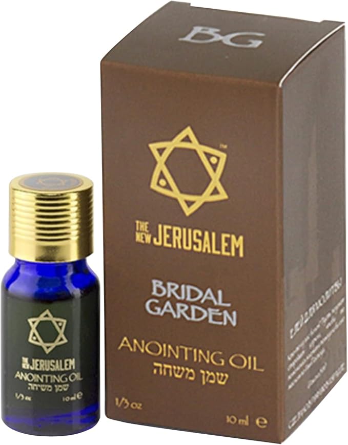 Bridal Garden Anointing Oil from Israel, Holy Spiritual Oils Bottles from Jerusalem Blessed, Handmade with Natural Ingredients and Blessed for Wedding Ceremony, Religious Use, 0.34 Fl Oz