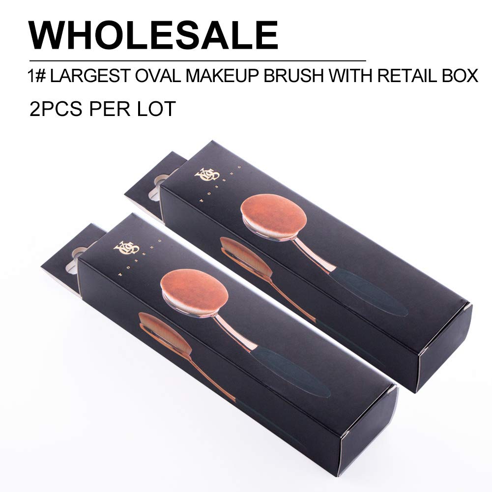 Yoseng Oval Foundation Brush Large Toothbrush Makeup Brushes Fast Flawless Application Liquid Cream Powder Foundation（Pack of 2）
