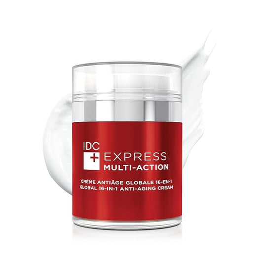 IDC Dermo Express Multi-Action 16-In-1 Anti Aging & Antioxidant Cream - 1,7 fl oz - Anti Aging Face, Eyes & Neck Cream Moisturizer for Wrinkles - Vegan Antiaging Moisturizer Cream for Men & Women
