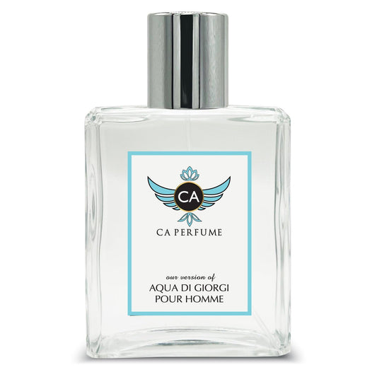 CA Perfume Impression of Aqua Di Giorgi Pour Homme For Men Replica Fragrance Dupes Eau de Parfum Spray Bottle 3.4 Fl Oz/100ml-X1
