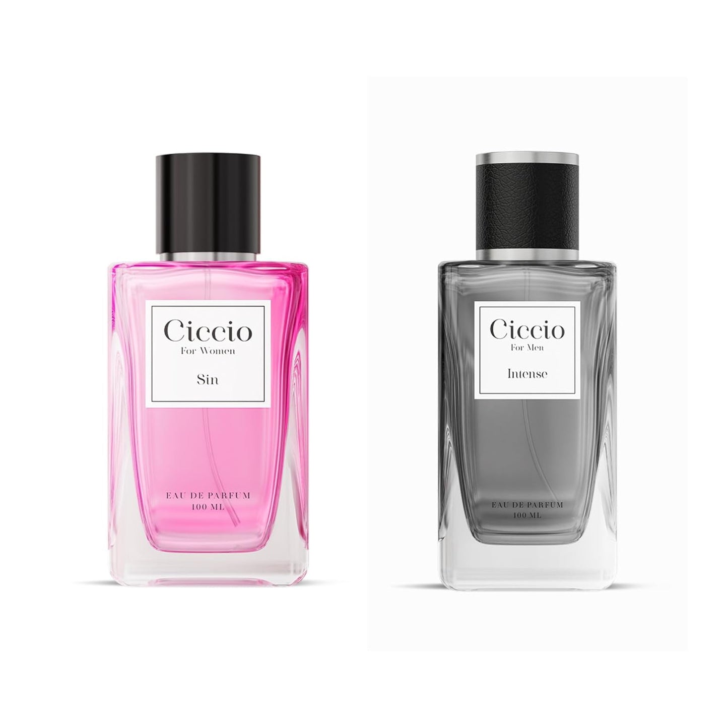 CICCIO Intense & Sin Eau De Parfum Gift Set – 2 x 100ml | Unisex Luxury Fragrance with Amber, Citrus & Vanilla Notes | Long-Lasting Summer Perfume for Men & Women | Premium Gift Set