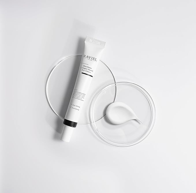 RAVIEL Black Bean Collagen Elastic Eye Cream Set | Brightening & Anti-Wrinkle | Smooth & Fast Absorbing, KFDA-Certified | Highly Rated in Korea (0.67 fl oz, Pack of 2)