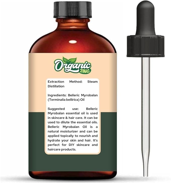 Belleric Myrobalan (Terminalia bellirica) Oil | Pure & Natural Essential Oil for Skincare & Hair Care - 118ml/3.99fl oz