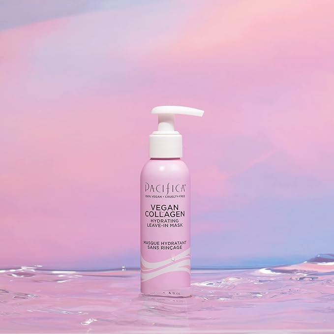 Pacifica Vegan Collagen Leave-In Repair Hair Mask – Leave-In Conditioner Treatment for Dry Damaged Hair, Hydrating Hair Repair Mask to Strengthen, Reduce Breakage & Split Ends Vegan & Cruelty-Free 4oz