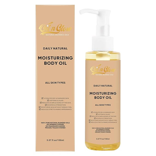 100% Pure Natural Hydrating Body Oil After Shower With Vitamin E, Coconut, Jojoba, Olive, Almond - Moisturizing Oil For Dry Skin, Non-Greasy Body Oils For Women & Men - Unscented 5.07 fl oz