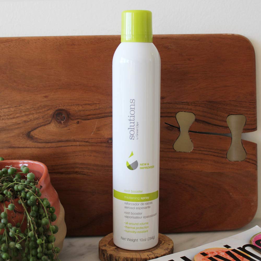GREAT CLIPS Solutions Root Booster Thickening Spray, 10oz | Protects Against Humidity & Heat Damage | Adds Volume, Body & Lift | For Fine to Medium Hair
