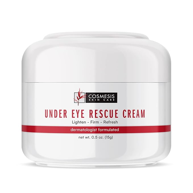 Cosmesis Under Eye Rescue Cream: Minimizes Puffiness, Fights Aging & Environmental Damage with Antioxidant Tea Blend, 0.5 oz (15g)