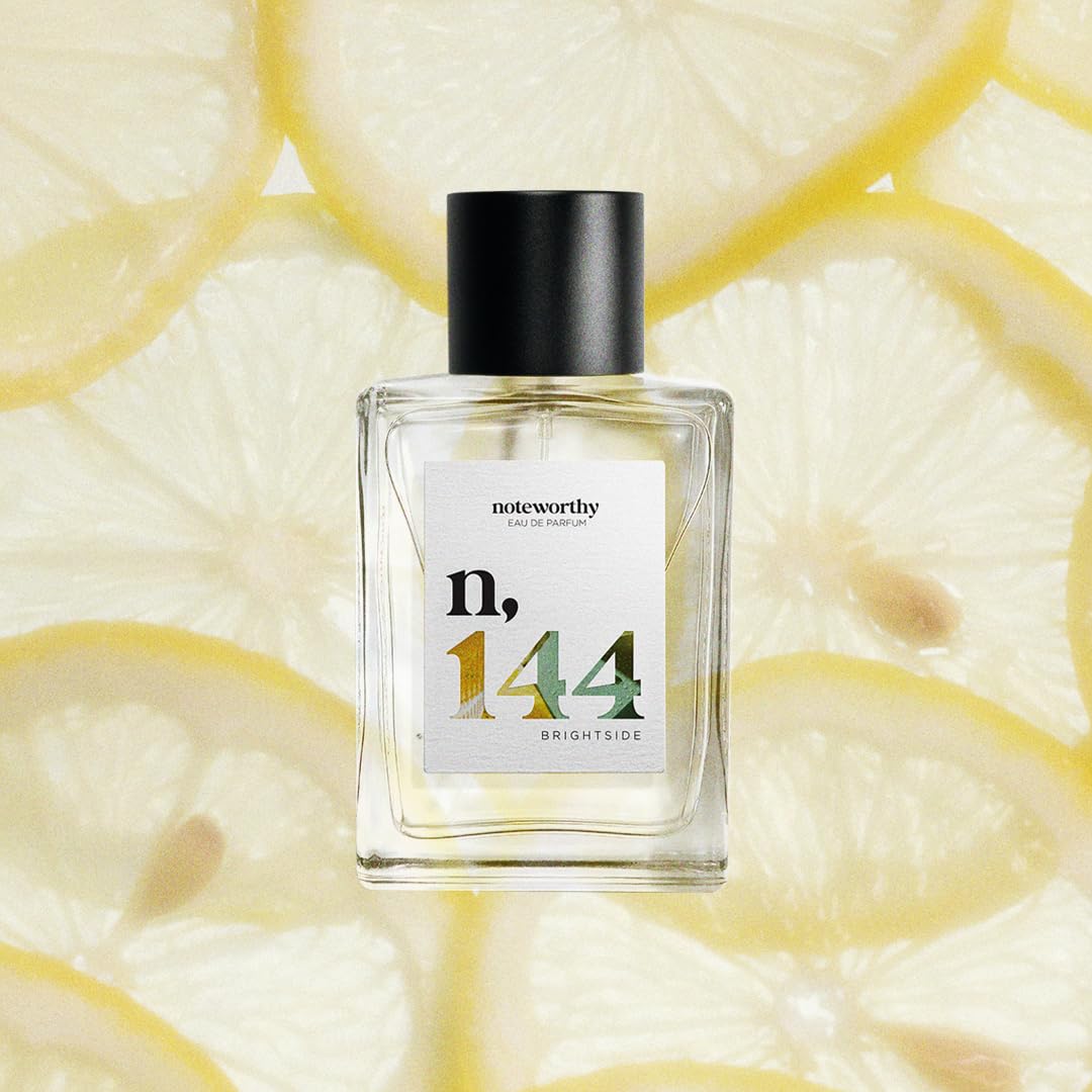Noteworthy n,144 Brightside Eau De Parfum – Citrus, Vanilla | Sophisticated, Warm Fragrance for Any Occasion | Long-lasting Unisex Perfume for Women & Men (100ml)