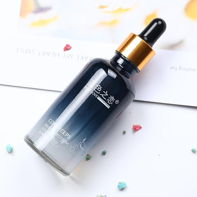 BLUE LOVE 2PC Cordyceps Facial Essence Serum - Reduces Fine Lines & Wrinkles, Hydrating & Anti-Aging Formula with Natural Ingredients for All Skin Types