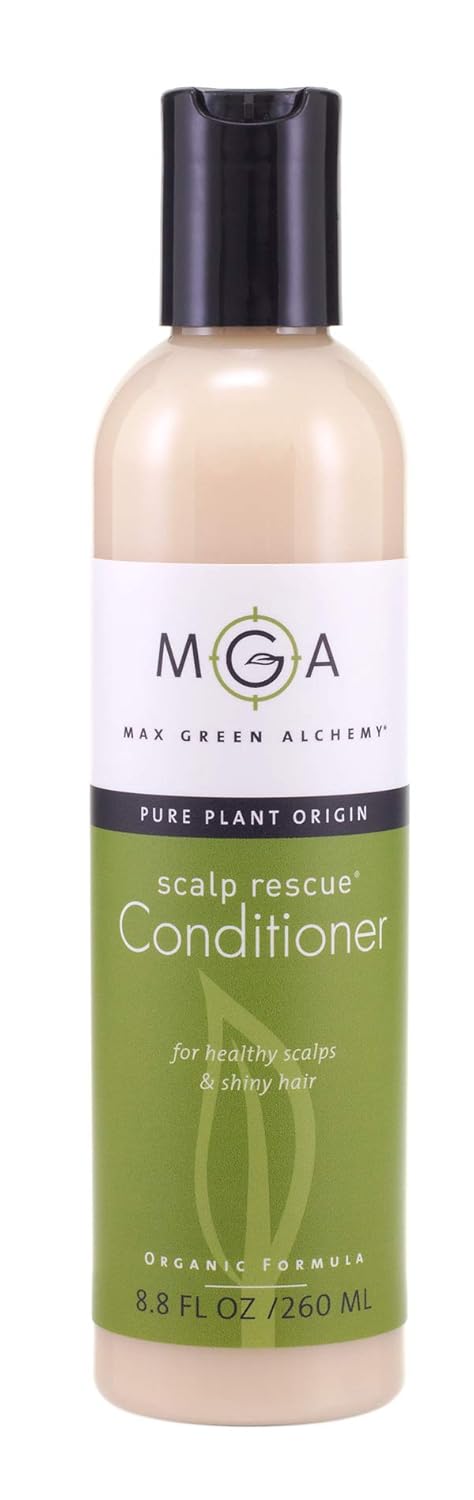 MGA Vegan Hair Conditioner - Organic Formula with Tea Tree for Healthy Hair | Shea Moisture Conditioner with Natural Herbal Scent | Parabens Silicone & Sulfate Free | Unisex | 8.8 Fluid Oz