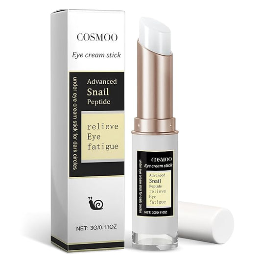 COSMOO Snail Peptide Advanced Under Eye Cream for Dark Circles, With Snail Mucin, Advanced Snail Eye Stick For Puffiness & Bags, Reduce Wrinkles, Fine Lines, Moisturizating Skin