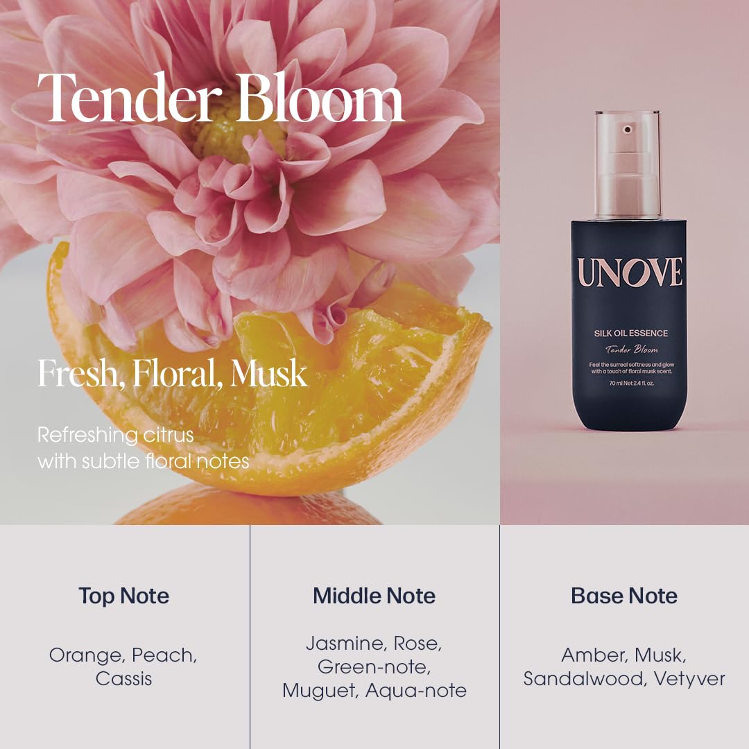 UNOVE Silk Oil Essence Hair Serum 70ml/2.4fl.oz | Nourishing Hair Oil for Dry, Frizzy, and Damaged Hair | Lightweight Smoothing Serum | Frizz Control and Split End Care | Heat Protection