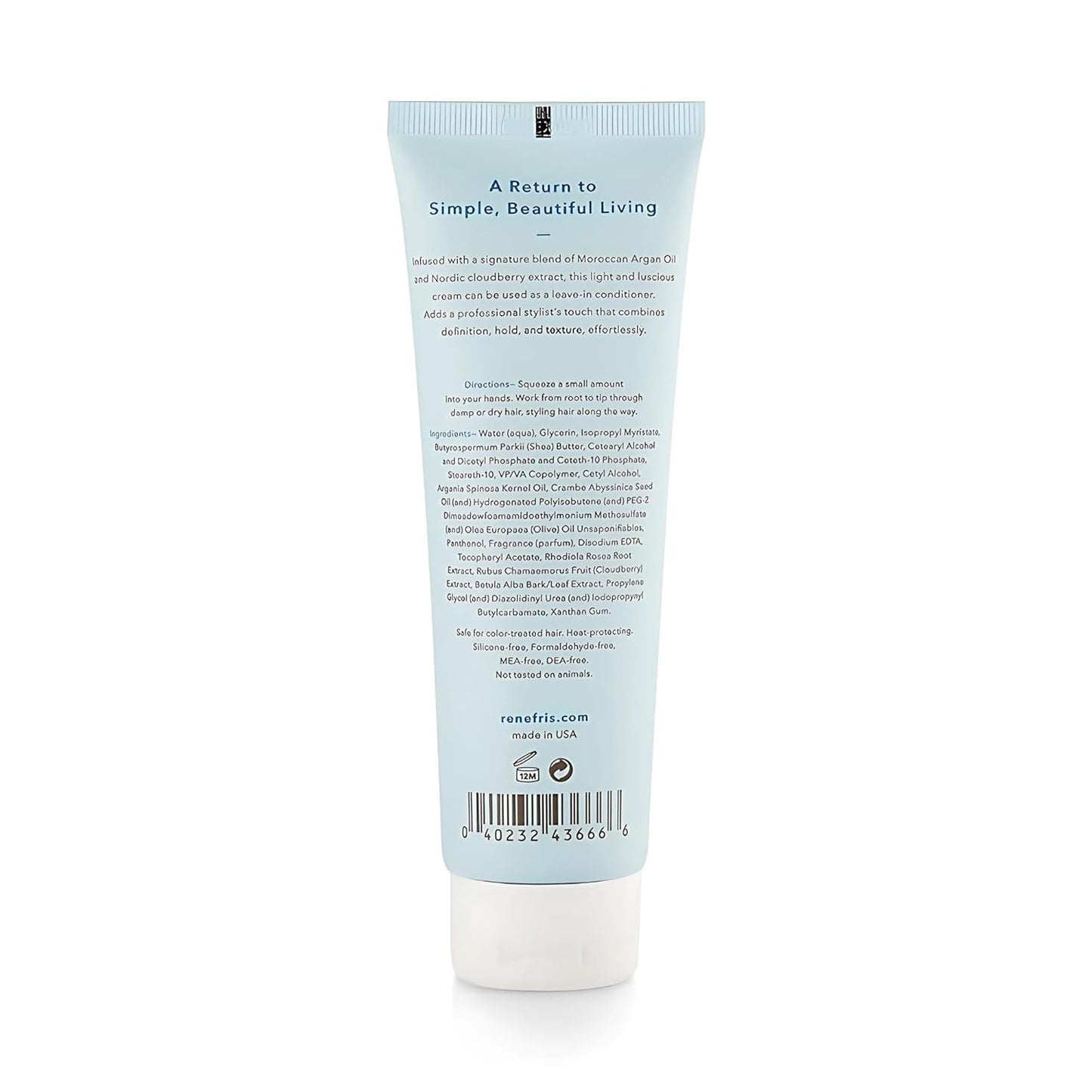 Hair Styling Cream - Natural Anti-Frizz Smoothing Cream for Men, Women & Kids - Lightweight, Nourishing, Hold & Shine - Infused with Cloudberry, Panthenol & Rhodiola - 4.25 fl oz