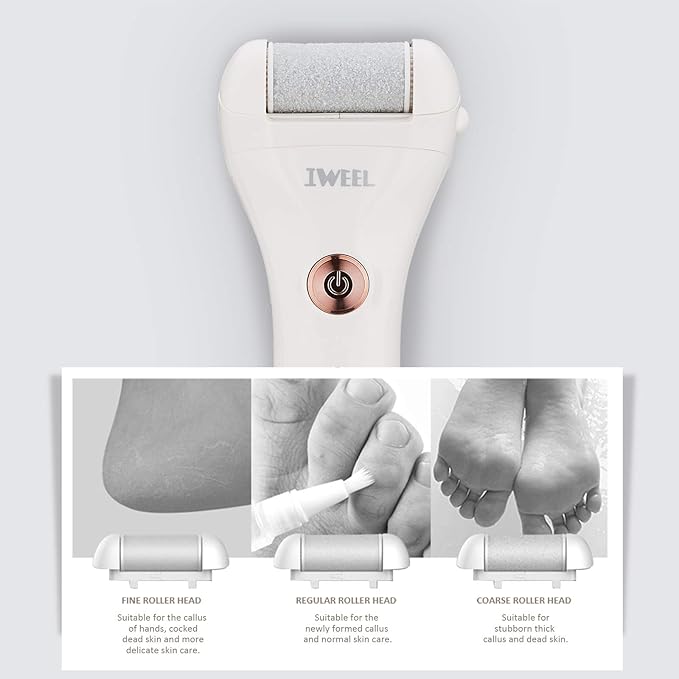 Callus Remover for Feet Shaver Rechargeable Electric Foot File Pedicure Tools for Feet Professional Callous Shaver Waterproof Pedicure kit for Cracked Heels and Dead Skin