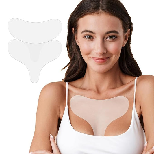 Chest Wrinkle Pads, 2 Pack, Resuable Sleep Patches Silicone Patches for Wrinkles, Anti Chest Wrinkles from Side Sleeping