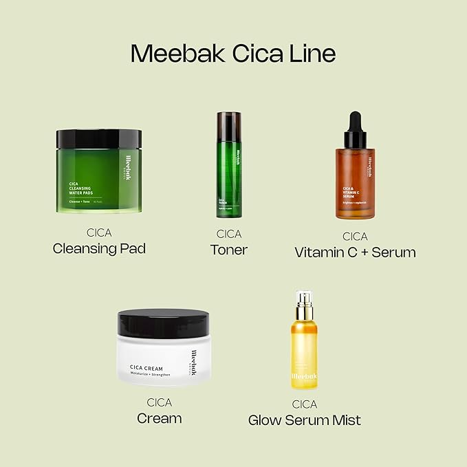 Meebak Glow Serum Mist | Hydrating Toner Spray with Yuja, Centella Asiatica & Plant Squalane | Soothing & Rejuvenating Korean Skincare for Radiant, Glowing Skin