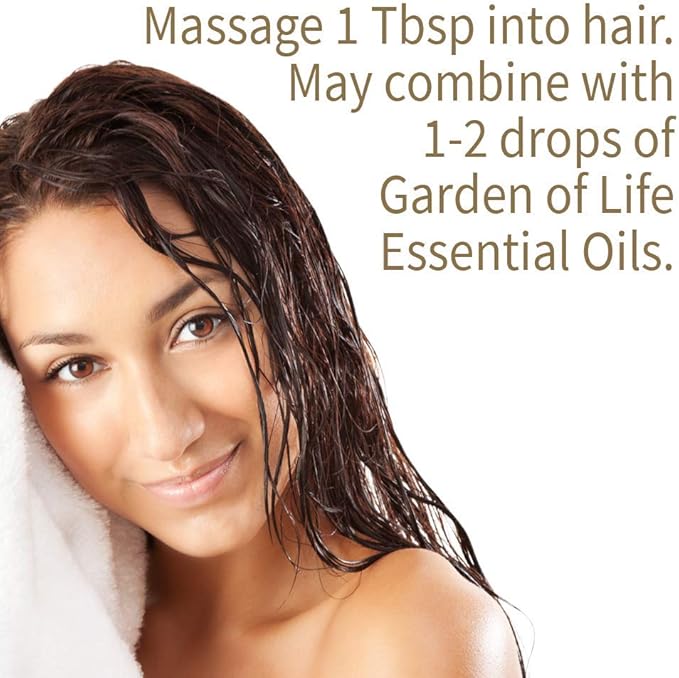 Garden of Life Jojoba Oil 100% Organic & Pure Golden Jojoba Oil for Hair, Skin and Face - Cold Pressed Jojoba Body Oil, Massage, or Use as a Carrier Oil for Making Lip Balms & Body Butters, 4 fl oz