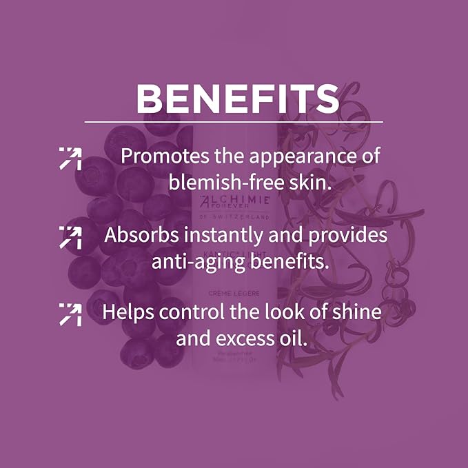 Alchimie Forever Kantic Light Clarifying Cream Benzene-Free Clears Blemish & Acne Prone Skin, Anti Aging Facial Moisturizer 1.7 fl oz