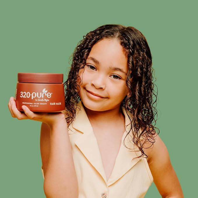 320Pure Hair Mask for Damaged Hair 16oz, Mascarilla para el cabello, Deep Conditioning Mask for Dry, Frizzy, Color-Treated & Curly, Hydrating Treatment for Growth & Repair