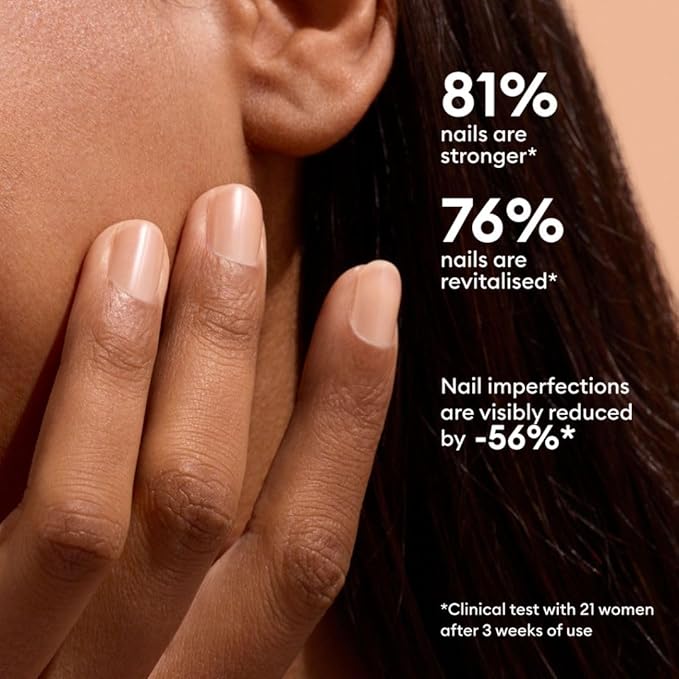 Manucurist Active Smooth 02 Nail Concealer Polish & Care - 2 in 1 Nude Nail Polish : Nail Strengthener and Growth - Nail Concealer - Ridge Filler for Nails - Natural Nail Polish - Golden Finish