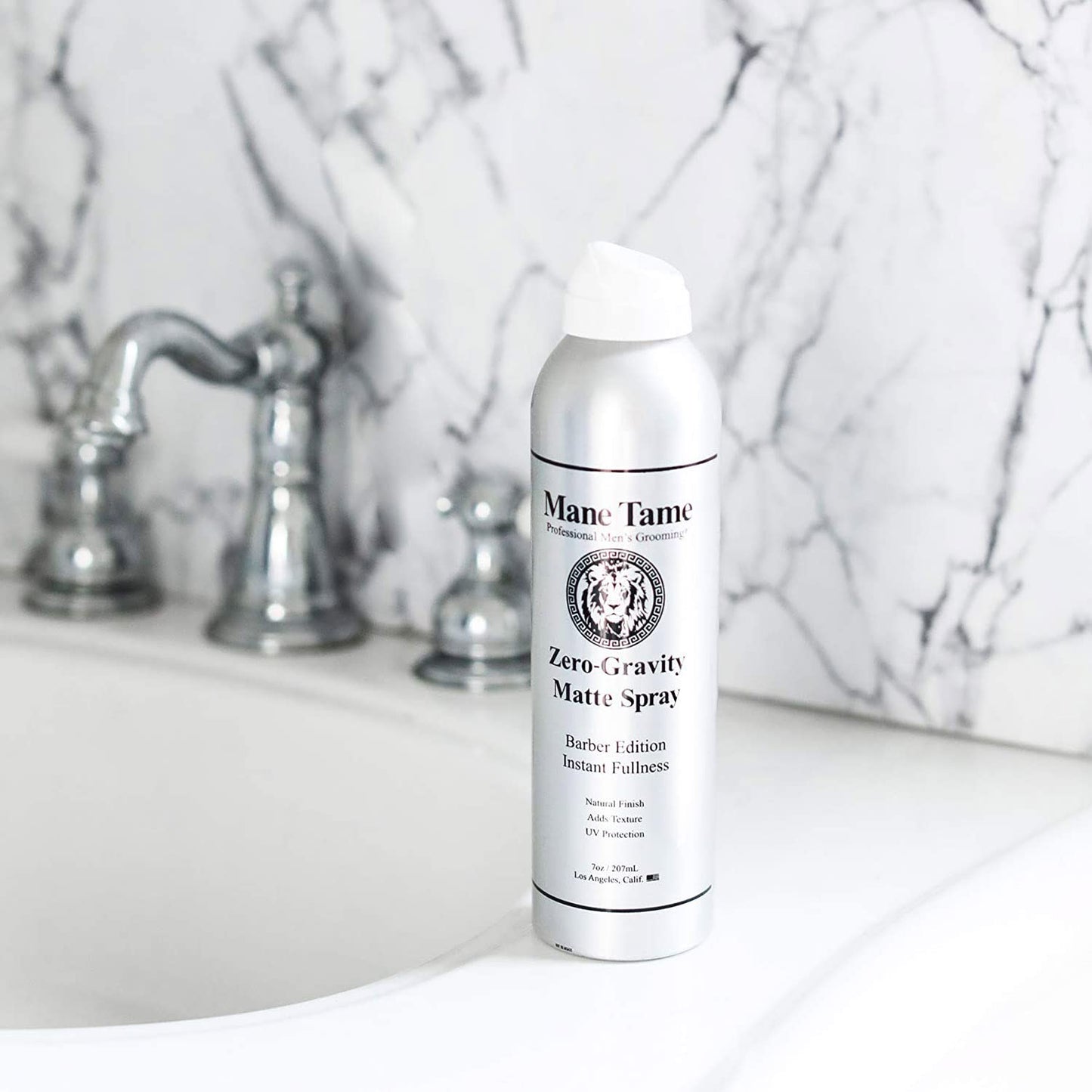 MANE TAME Zero-Gravity 7oz Matte Finish Spray - Adds Instant Fullness, Volume, Texture, and UV Protection for Thicker, Styled Hair