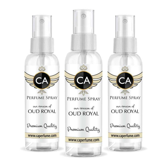 CA Perfume Eco Refill Impression of Oud Royal For Women & Men EDP Perfume Concentrated Long Lasting Eau de Parfum Spray Refillable Atomizer Bottle 2 Fl Oz/60ml-X3