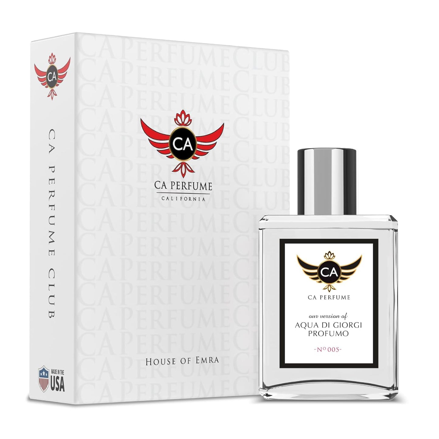 CA Perfume Impression of Aqua Di Giorgi Profumo For Men Replica Version Fragrance Dupes Concentrated Long Lasting Eau de Parfum Spray Refillable Atomizer Bottle 1.7 Fl Oz/50ml-X1