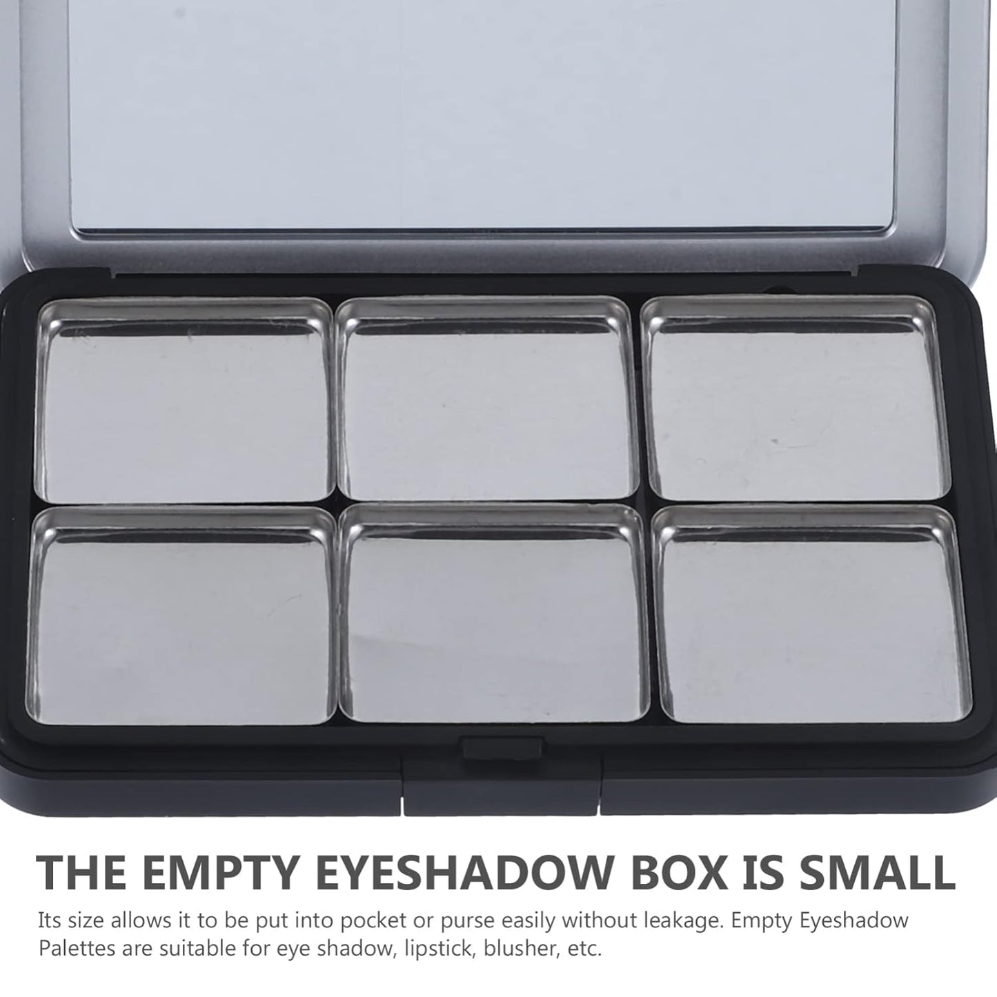 Minkissy Empty Eyeshadow Palette Magnetic Makeup Palette with Mirror Refillable Eyeshadow Palette Empty Lipstick Pallet Empty Eyeshadow Pans for Eyeshadow Lipstick Blush Powder, 2PCS