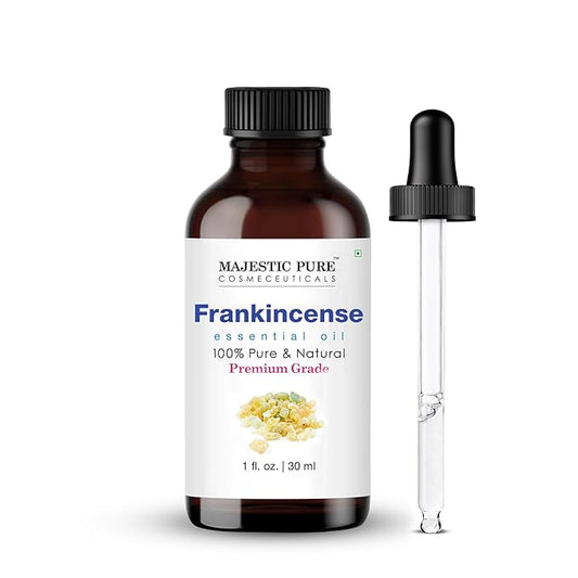 Majestic Pure Frankincense Essential Oil | 100% Pure and Natural Frankincense Oil | Premium Grade Essential Oils for Hair Care, Home Diffusers, Skin, Aromatherapy, Massage and Humidifiers | 1 Fl Oz