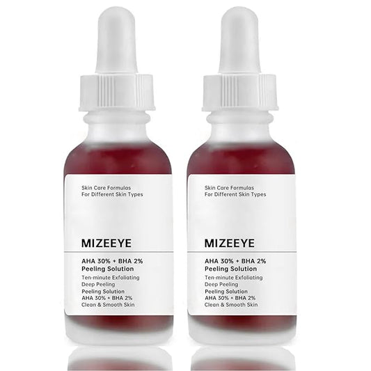 Peeling Solution 30ML, AHA 30% + BHA 2% Anti Acne Serum For Face, 2 PCS Exfoliating Facial Serum, Reduces Pore Congestion & Fine Line.