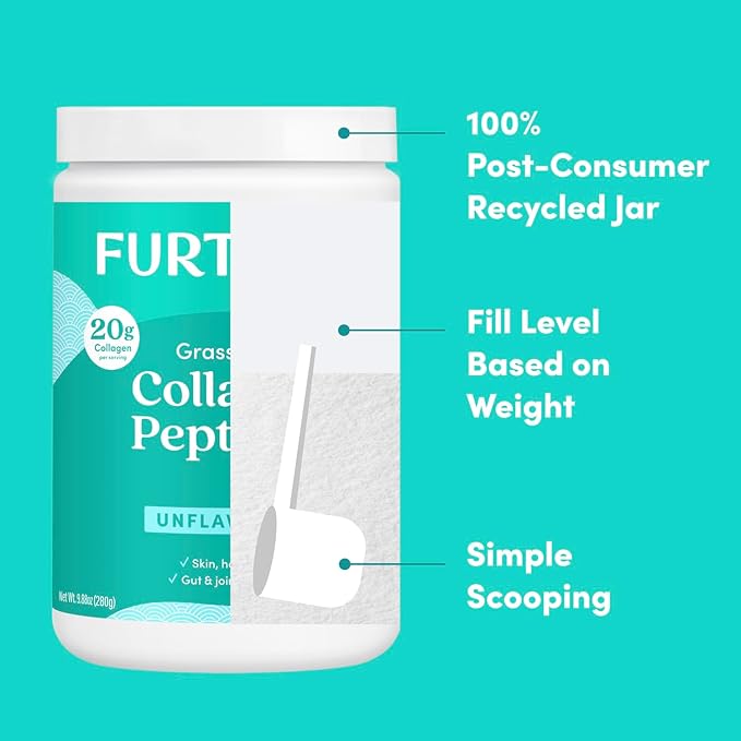 Further Food Unflavored Collagen Peptides Powder, 1 & 3 Protein