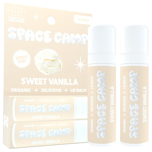 Wellness Jumbo Lip Balm - Sweet Vanilla Organic Flavored Balm (2 Pack)