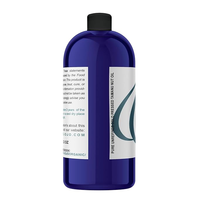 Dr Joe Lab Tamanu Oil - Bulk 32 oz 1 Quart Pure Natural Cold Pressed Unrefined Non GMO Extra Virgin Oil -Hair Skin Face Body Nail Locs Beard - Hydrating Moisturizing Nourish